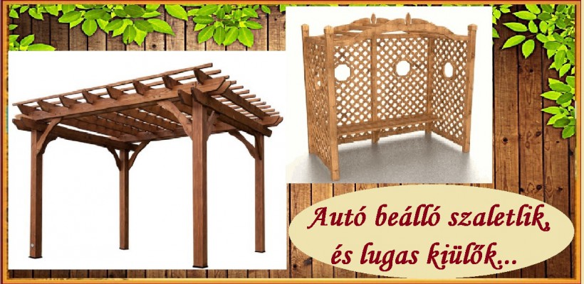 Lugas kiülők és autó beálló szaletlik...