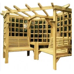 Sarok beülős pergola rendszer (Bellon) NÖVÉNY FUTTATÓ ÉPÍTMÉNYEK ÉS KIÜLŐK.