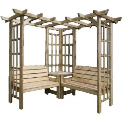Sarok beülős pergola rendszer (Nemo) NÖVÉNY FUTTATÓ ÉPÍTMÉNYEK ÉS KIÜLŐK.