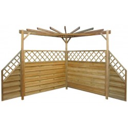 Terasz beépítés pergola rendszer (Jardin) GRILLEZÉS ÉPÍTMÉNYEI, SZALETLIK ÉS FILAGÓRIÁK.