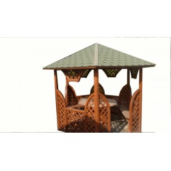 Kerti kiülő szalettli akác és hársfából (Párizs) GRILLEZÉS ÉPÍTMÉNYEI, SZALETLIK ÉS FILAGÓRIÁK.