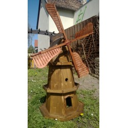 Fa szélmalom (ROMINA) KUTAK, MALMOK, HIDAK, SZÉLFORGÓK A KERT DÍSZEKÉNT.