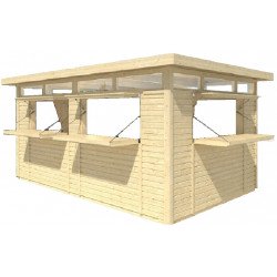 Fa kiárusító stand (SAPHIRE) FAHÁZAK ÉS KIÁRUSÍTÓ STANDOK